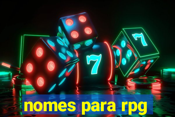 nomes para rpg